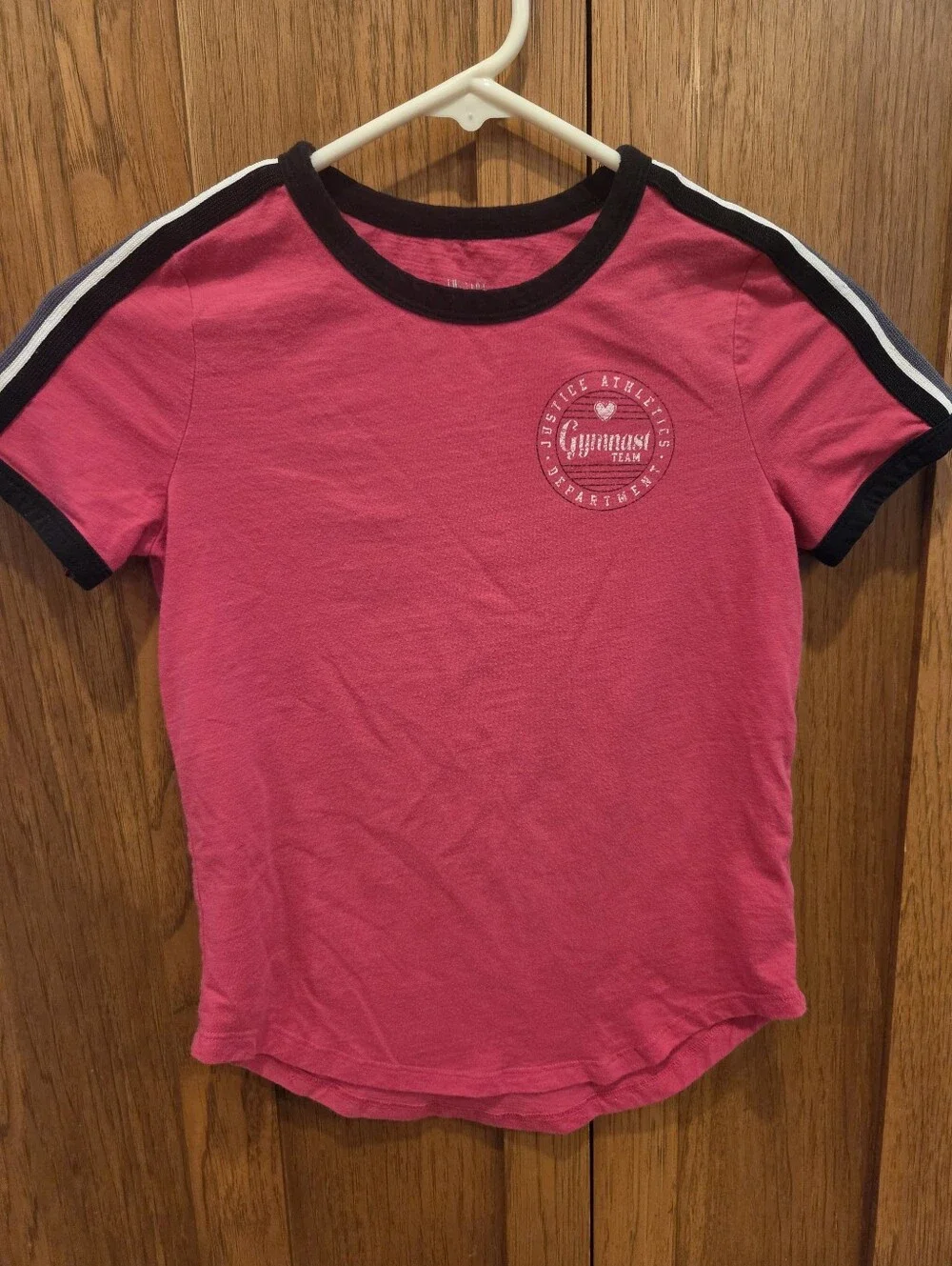 Girls Justice Gymnastics Short Sleeve Shirt. Size 10